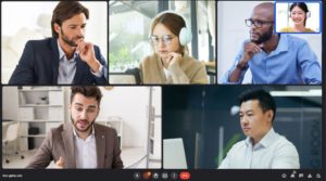オンライン会議をおこなうためにGoogle Meetを起動、Google Meetをスタンバイ